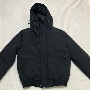 Men's Black Hooded Jacket